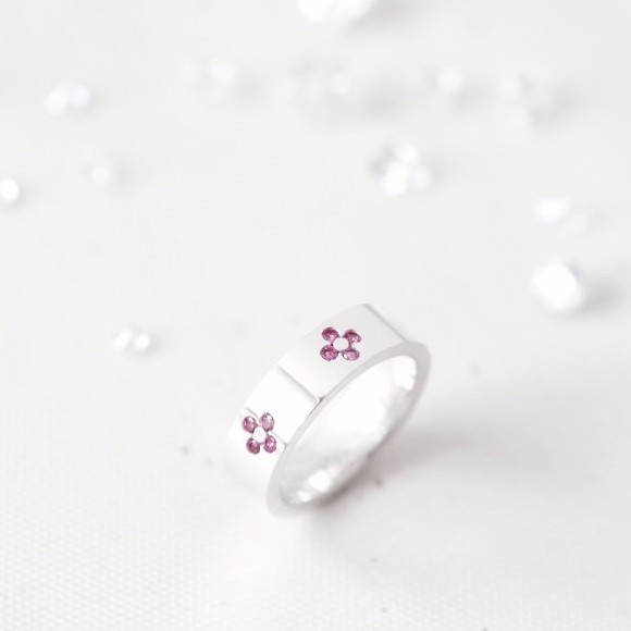 Cloudjewelry Cherry Blossoms 桜ピンク リング シルバー925